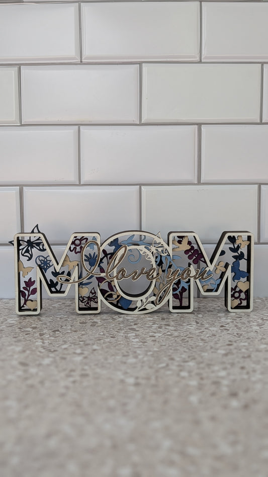 3D Mom Sign