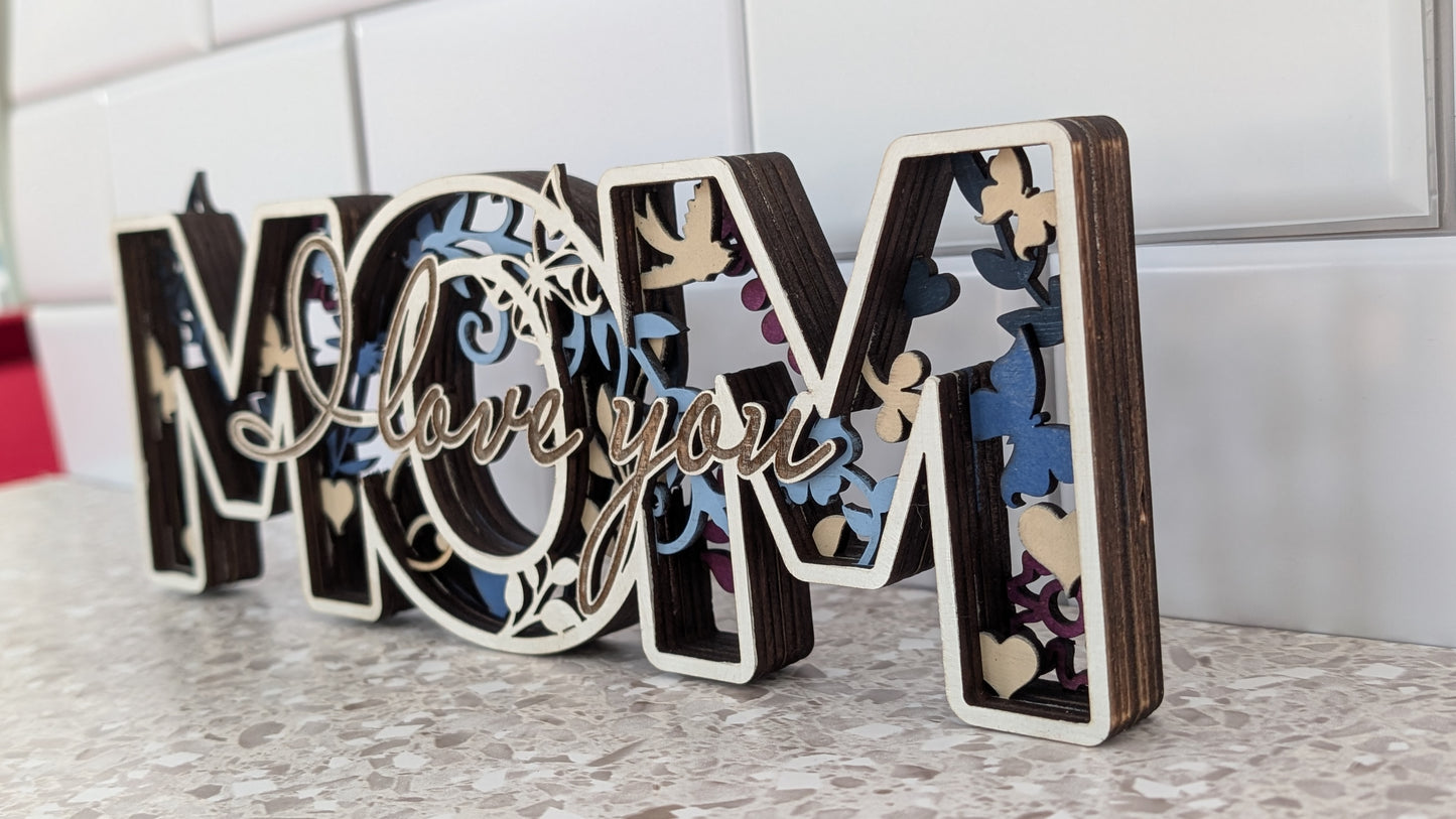 3D Mom Sign