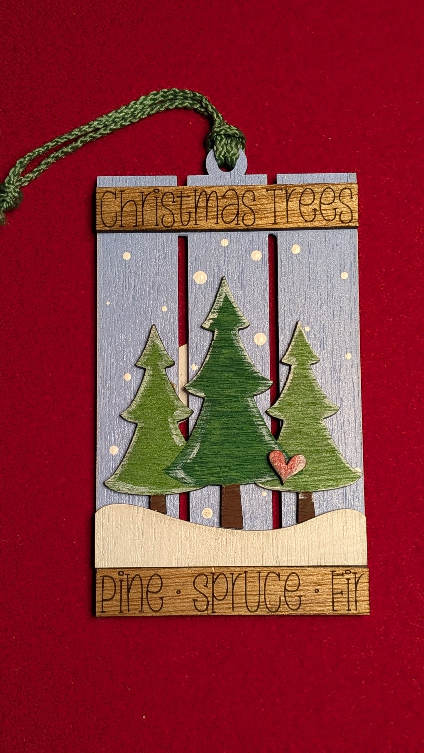 Pallet Style Christmas Ornaments