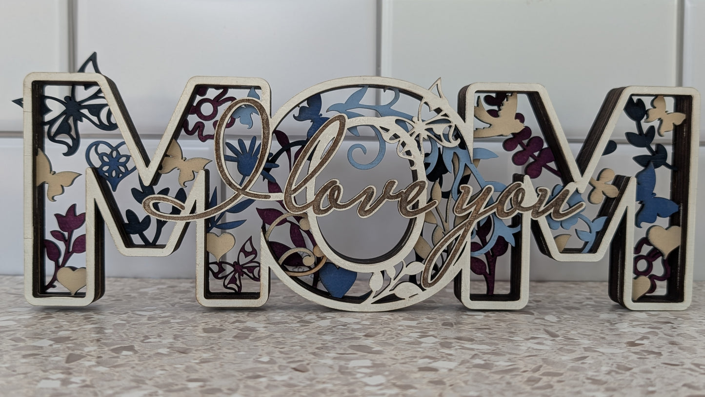 3D Mom Sign