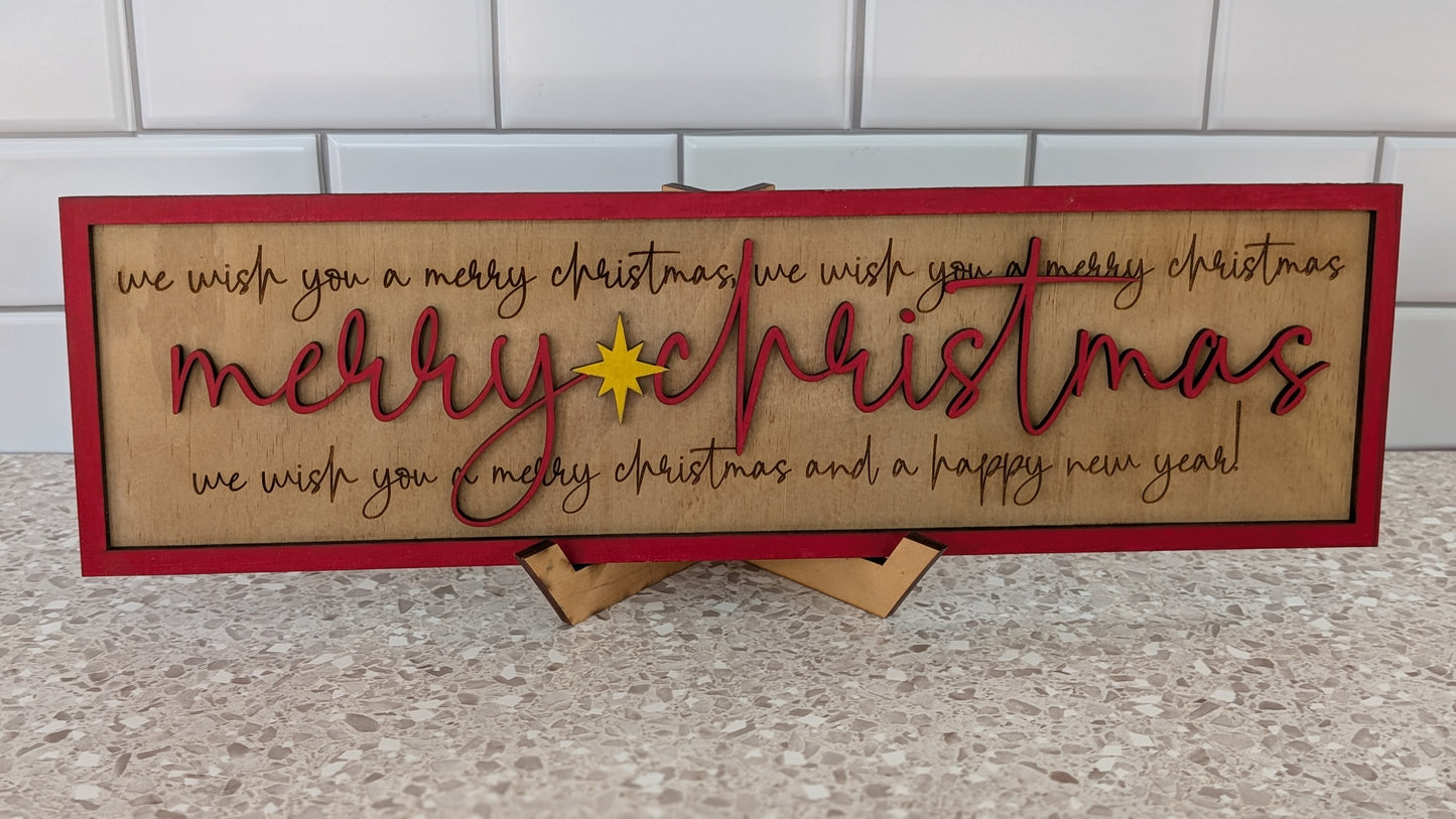 Layered Merry Christmas Sign